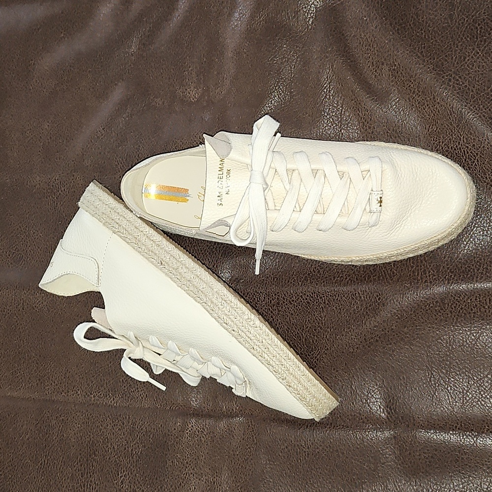 NWT Sam Edelman - Dress sneakers cream color genuine leather.  Size 9M.